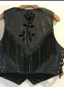 Jackets & Coats - 100% Real Leather Vintage Fringe Vest Jackets & Coats - 100% Real Leather Vintage Fringe Vest